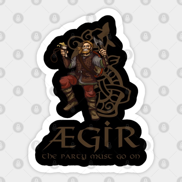 Aegir Norse Mythology Sticker by Styr Designs